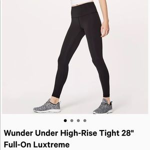Lululemon“Wunder Under” 28” High rise Tights
